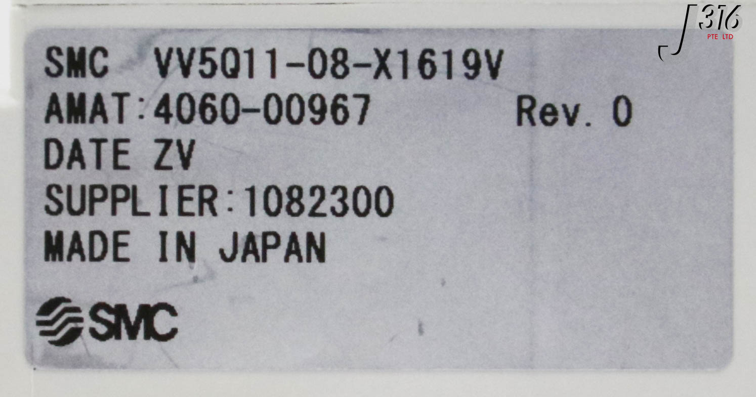 34151 SMC 8-SLOT PNEU MANF, AMAT 4060-00967 W/ EX160-SDN2 VV5Q11